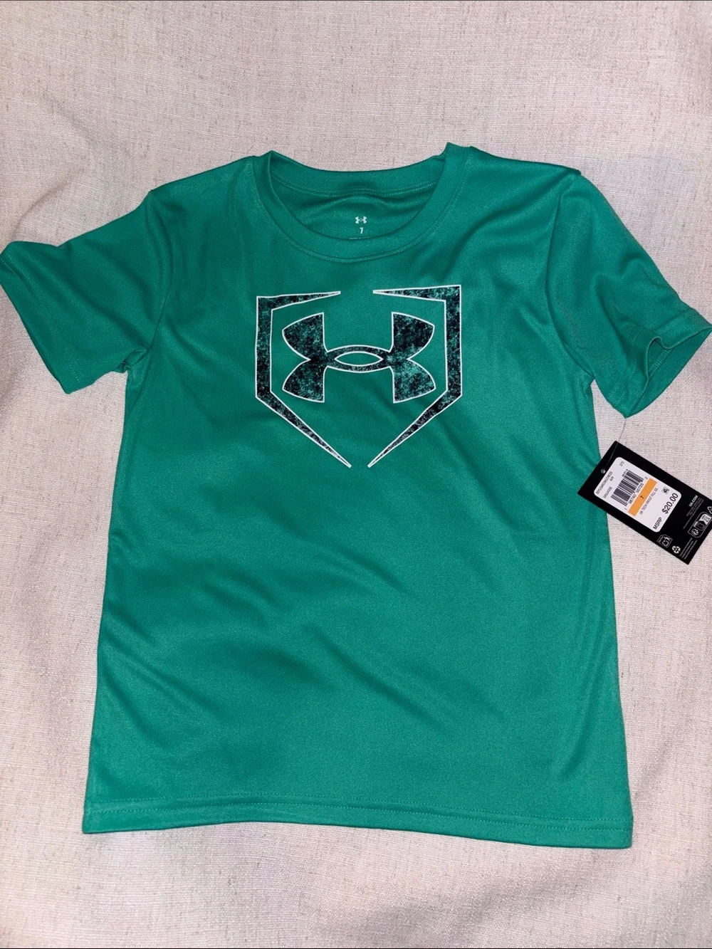 Under Armour Teal Green Logo Short Sleeve Performance Tee